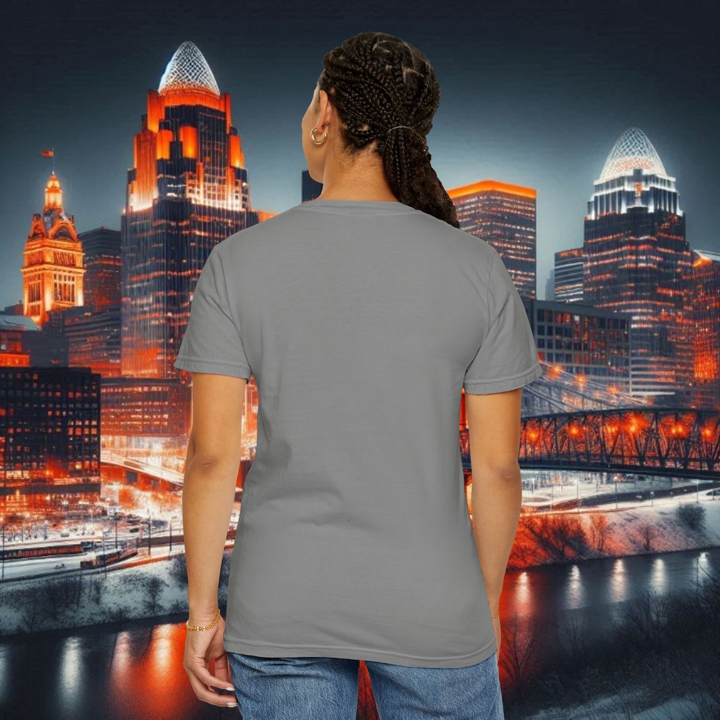 Cincinnati Script T-Shirt — Retro City Name Tee, Tri-Blend, Ultra Comfort, Perfect for Gameday