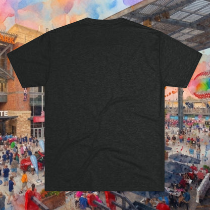 Atlanta Script Tee — Red Diagonal City Name T-Shirt, Tri-Blend Super Soft Style T-Shirt, Perfect for Gameday or a Night Out