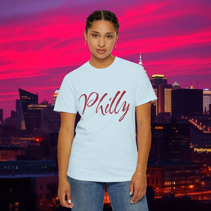 Philly Script T-Shirt — Handwritten City Pride Tee, Ultra Soft and Comfortable T-Shirt for any gameday.
