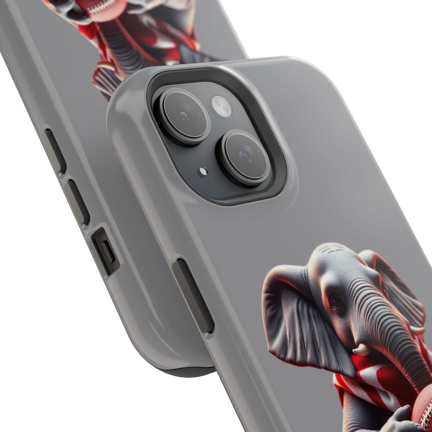 Elephant Football Case - Impact-Resistant Phone Cover, Unique Gift for Sports Lovers, Animal Case for Kids, Fun Accessories, Durable