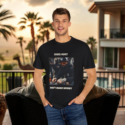 Scared Money Don't Make Money Unisex T-Shirt, Hip Hop Fashion Tee, Graphic Tee, Trendy Streetwear, Gift for Gamblers, Street Wear