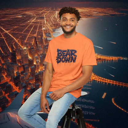 Vibrant Bear Down Unisex T-Shirt | Trendy Graphic Tee, Casual Wear, Gift for Sports Fans, Summer Style.