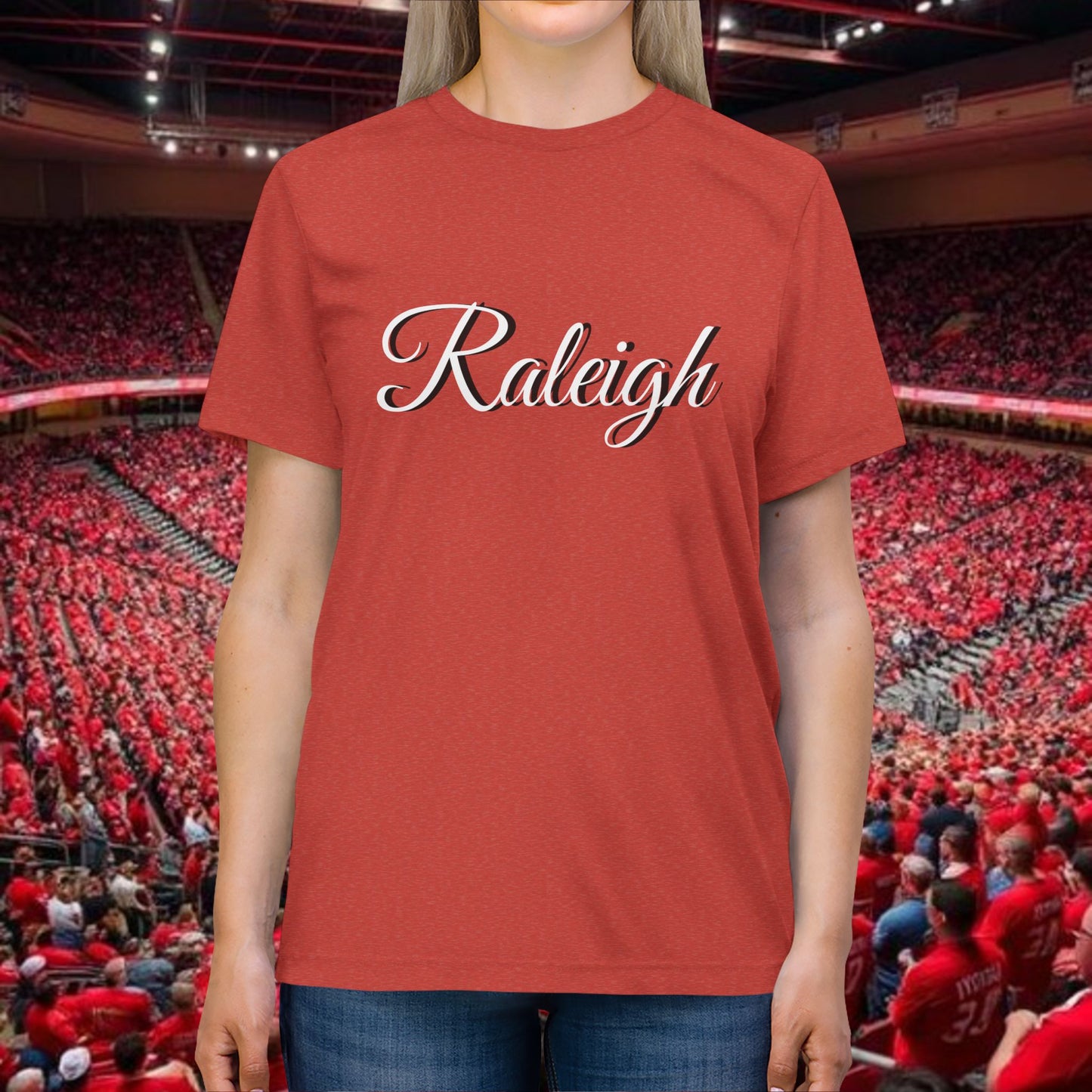 Raleigh Unisex Triblend Tee, Casual Wear, Gift for Travelers, Summer Apparel, Vintage Style T-Shirt, Everyday Comfort