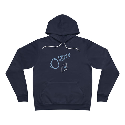 Maine Outline Hoodie with Script "Orono" - Cozy Pullover for Sports Fans and Students