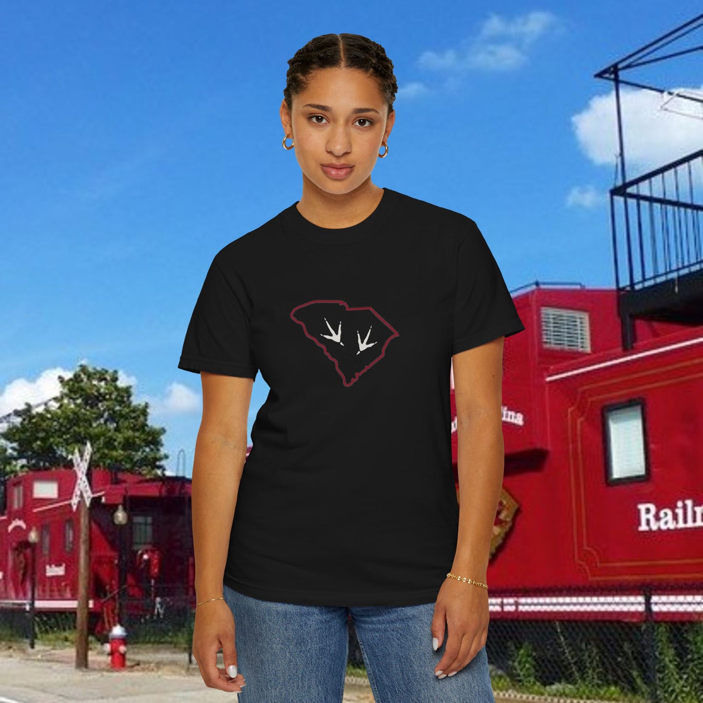 South Carolina Unisex Garment-Dyed T-Shirt, Casual Outfit, Gift for Southerners, Comfortable Everyday Tee