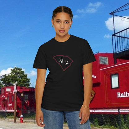 South Carolina Unisex Garment-Dyed T-Shirt, Casual Outfit, Gift for Southerners, Comfortable Everyday Tee