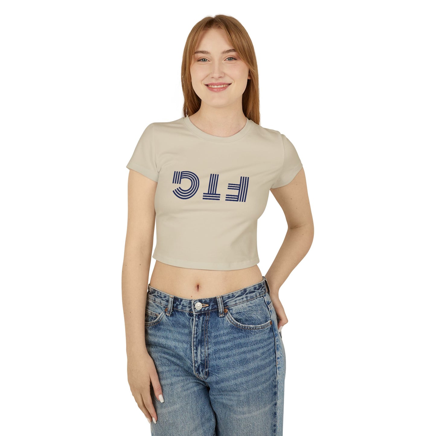 Upside Down FTG Stylish Women's Baby Tee - Trendy Crop Top, Casual Outfits, Birthday Gift, Bobcat Games, Everyday Essentials