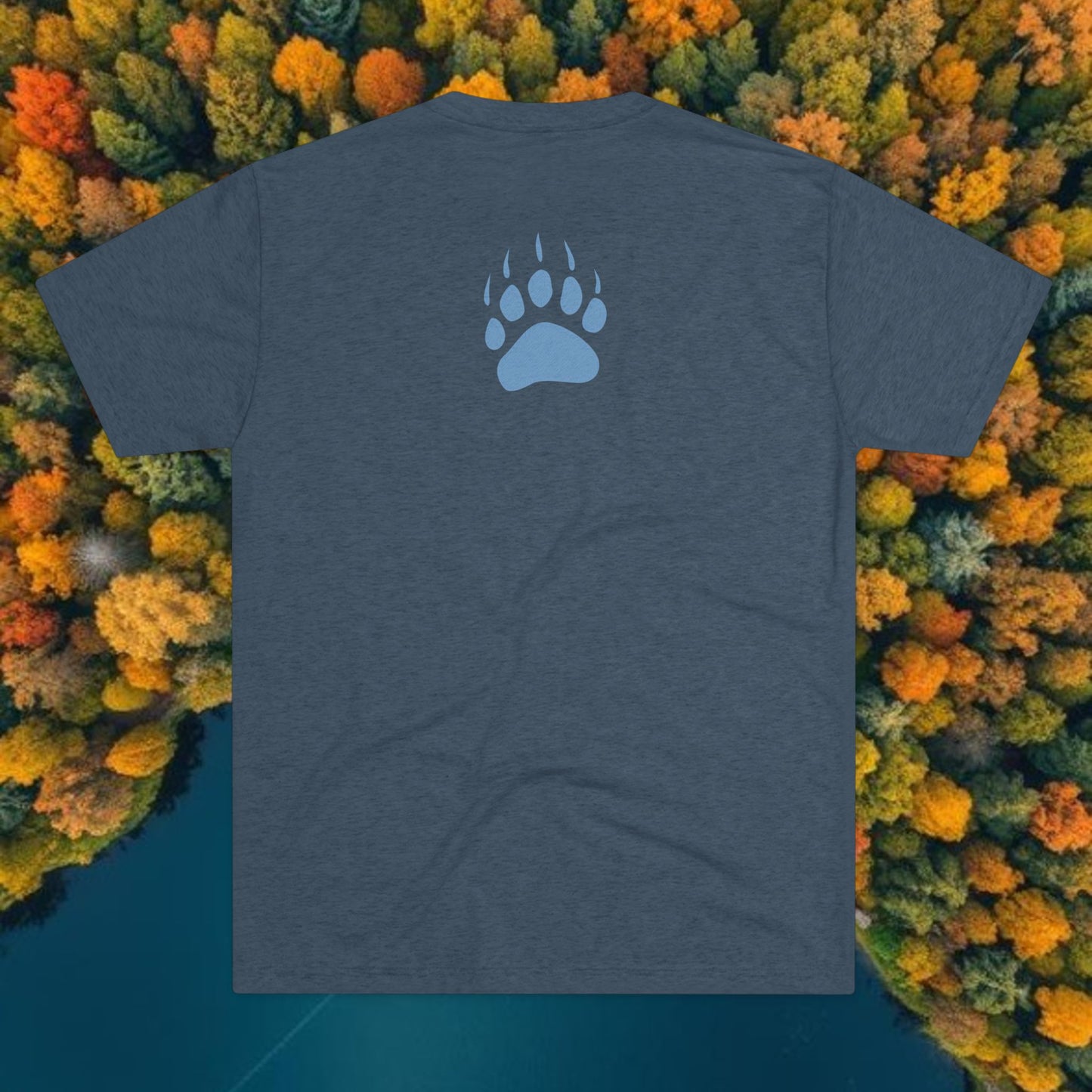 Maine Bear Paw Tee — Coastal State Graphic T-Shirt, Tri-Blend, Ultra Soft T-Shirt, Perfect for Gameday