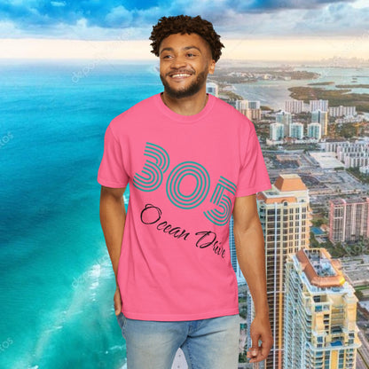 305 Ocean Drive T-Shirt — Miami Beach Garment-Dyed Tee
