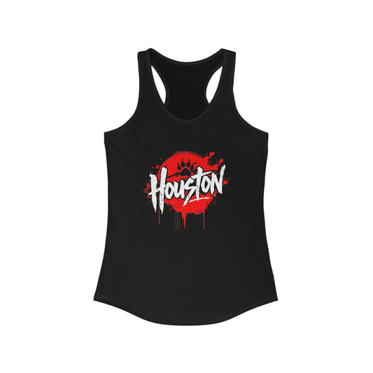 Women's Ideal Racerback Tank - Houston Graphic Design for Basketball Fans