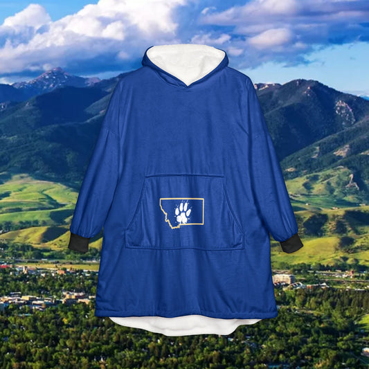 Unisex Bobcat Paw Hooded Blanket, Hooded Blanket for Winter Caturdays