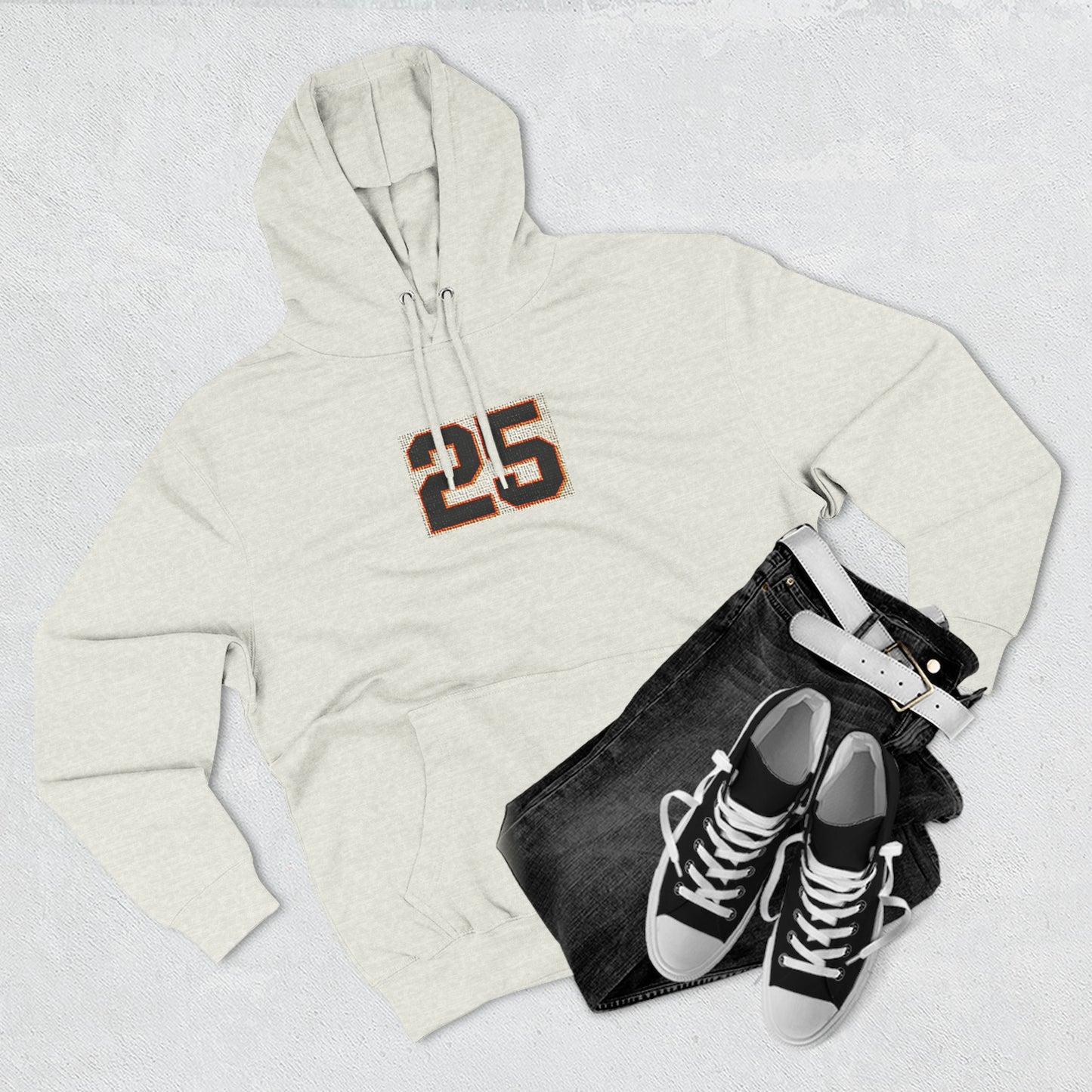 Giants Fans Fleece Hoodie with Number 25 Design - Perfect for Sports Fans, Everyday Wear, Gym, Giants Games