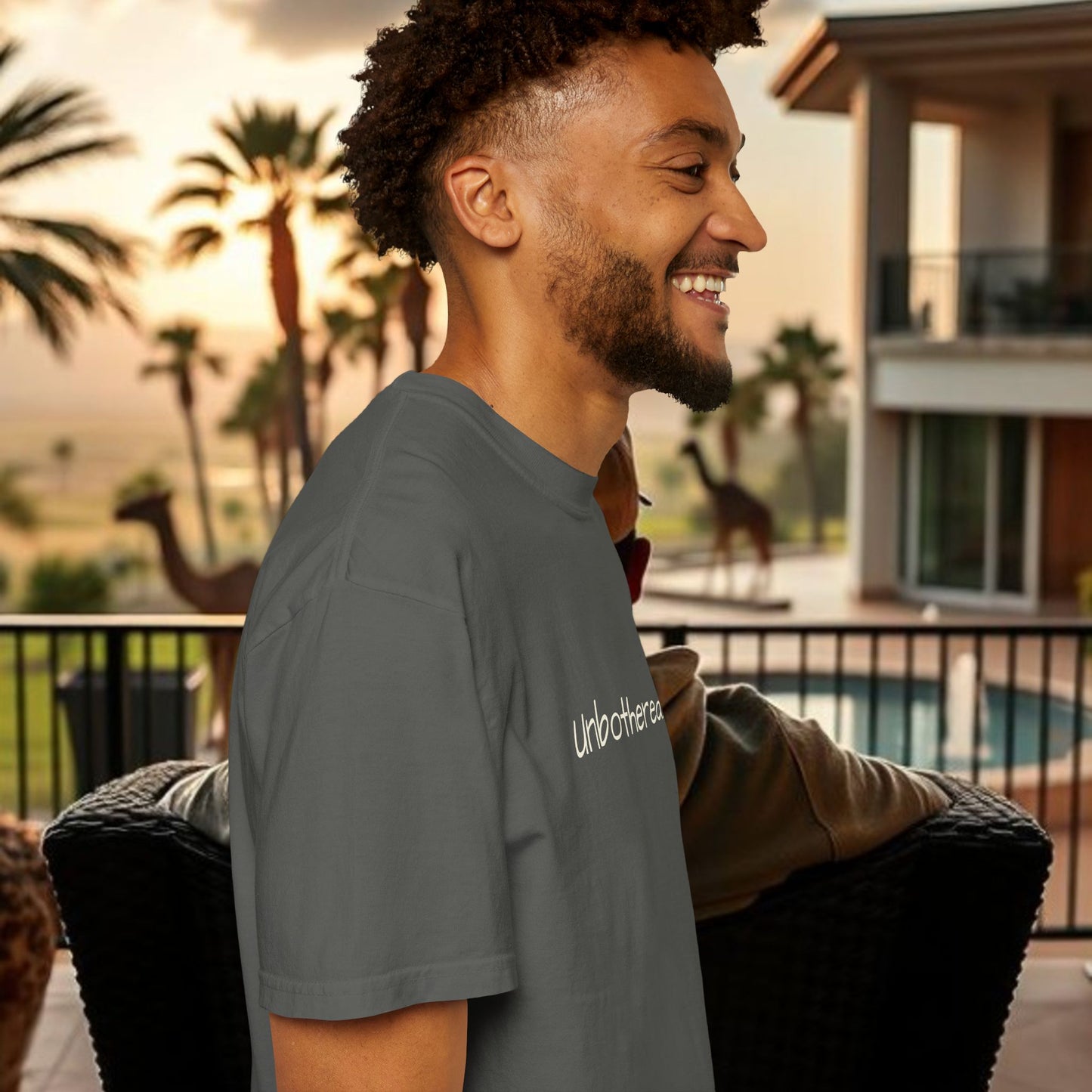 Unbothered Garment-Dyed T-Shirt, Relaxed Fit Tee, Casual Everyday Wear, Gift for Friends, Relaxation Apparel, Trendy Summer Top