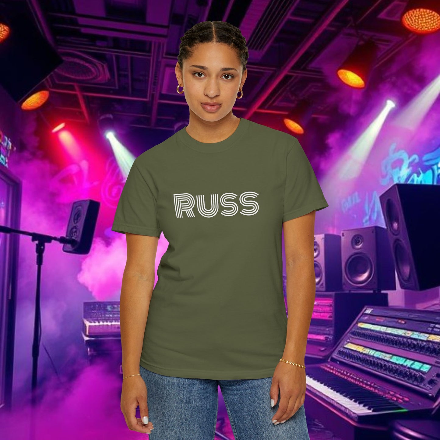 Russ Unisex T-Shirt with Retro Design, Hip-Hop Shirt, Casual Wear, Unique Style, Russ Apparel