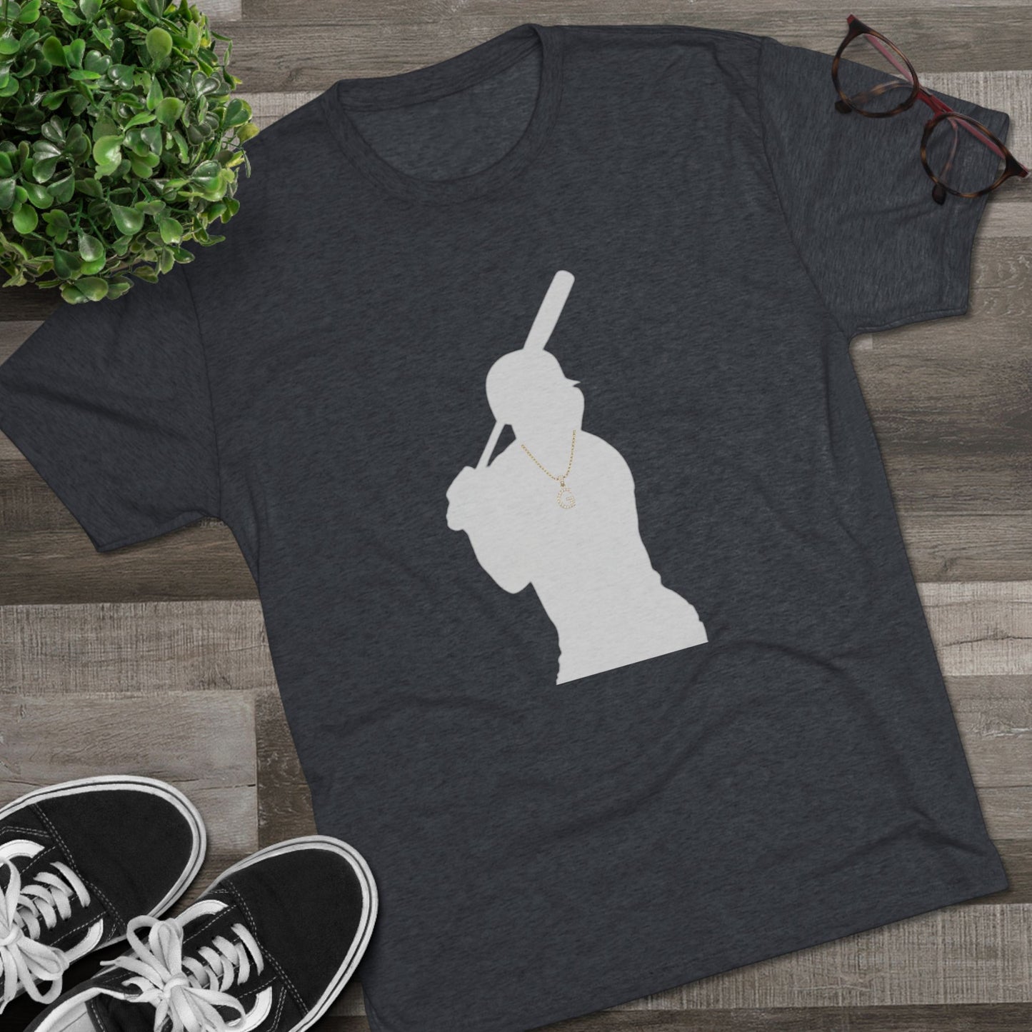 Baseball Silhouette Tee — New York 'G' Logo Short-Sleeve Shirt