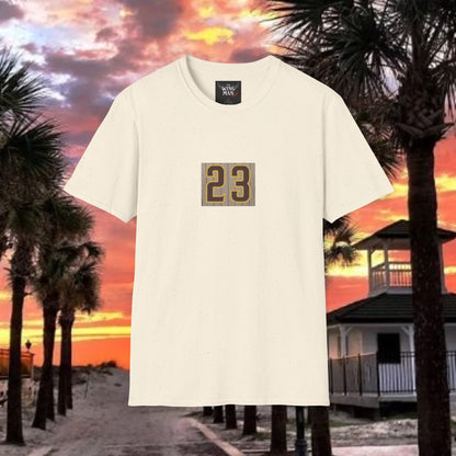 Baseball Stars Unisex Softstyle T-Shirt with Retro 23 Design, Casual Wear, Gift for Sports Lovers, Baseball Fans