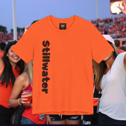 Stillwater Statement Tee, Unisex Short Sleeve Shirt, Casual Wear, College Gear, Festival Outfit, Unique Graphic Tee