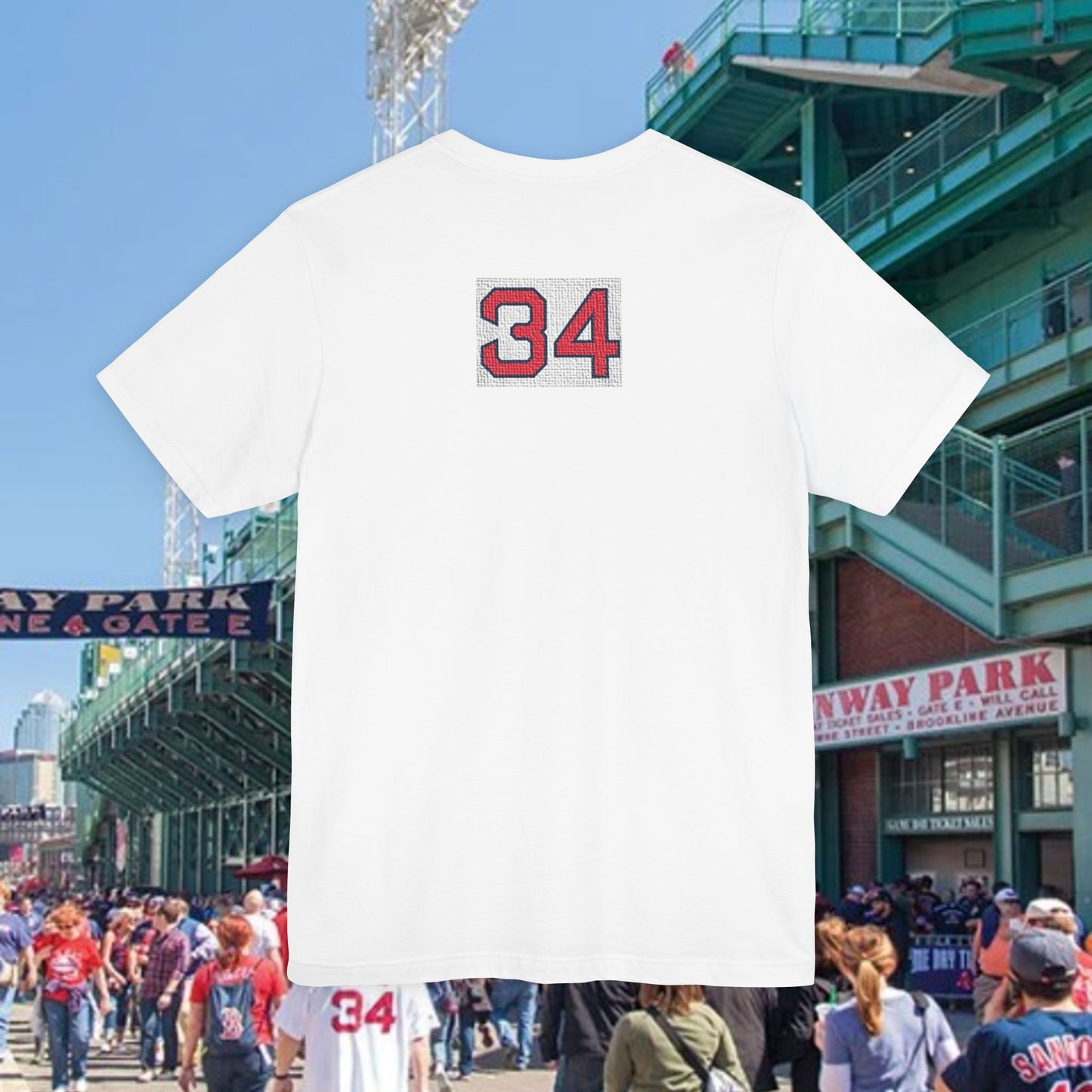 Baseball Stars Batter Silhouette T‑Shirt with Number 34 Back
