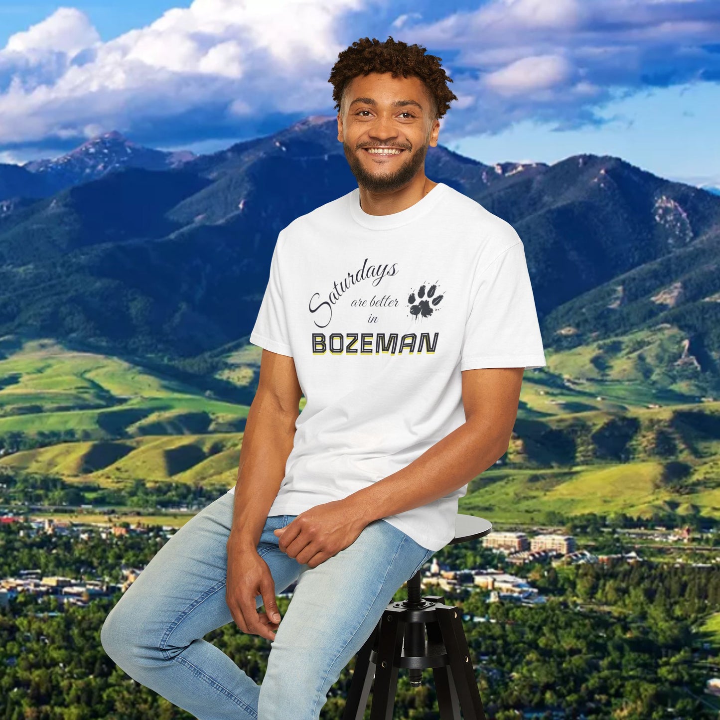 Bozeman Saturday T-shirt, Unisex Casual Tee, Weekend Vibes Shirt, Bozeman Gift, Summer Outing Apparel