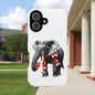 Vibrant Elephant Tough Cases - Unique Phone Case, Wildlife Lover Gift, Sports Team Accessory, Trendy Phone Cover, Fun Animal Design