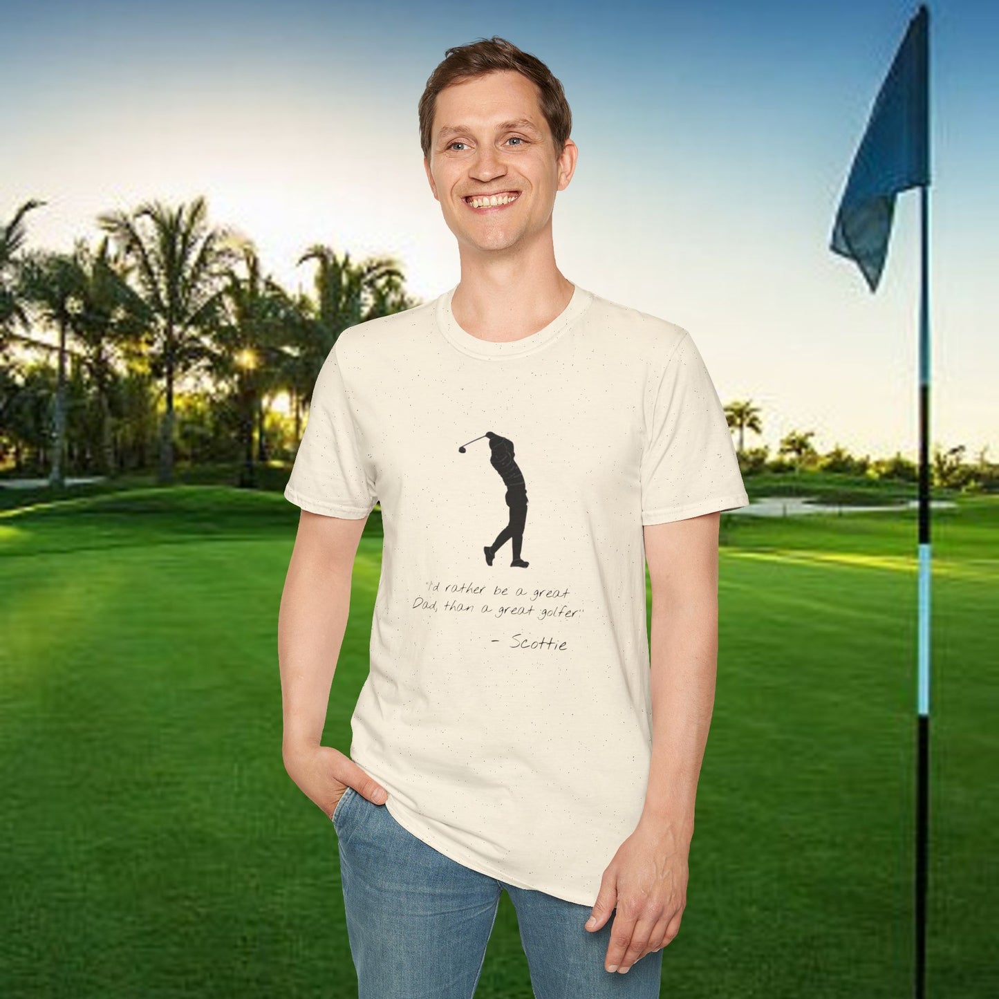 Golf-Inspired Unisex T-Shirt, Perfect Gift for Dad, Father's Day Present, Sporty Style Tee, Casual Wear, Golf Lover Apparel