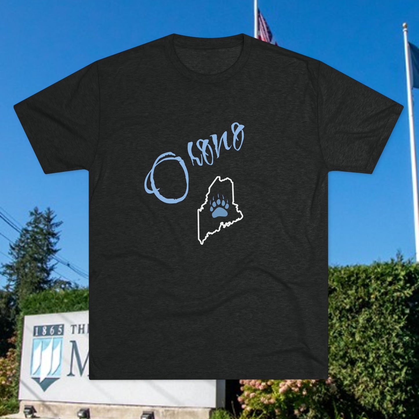 Osorno Paw Print T-Shirt – Minimal Script Graphic Tee for Sports Fans and Students