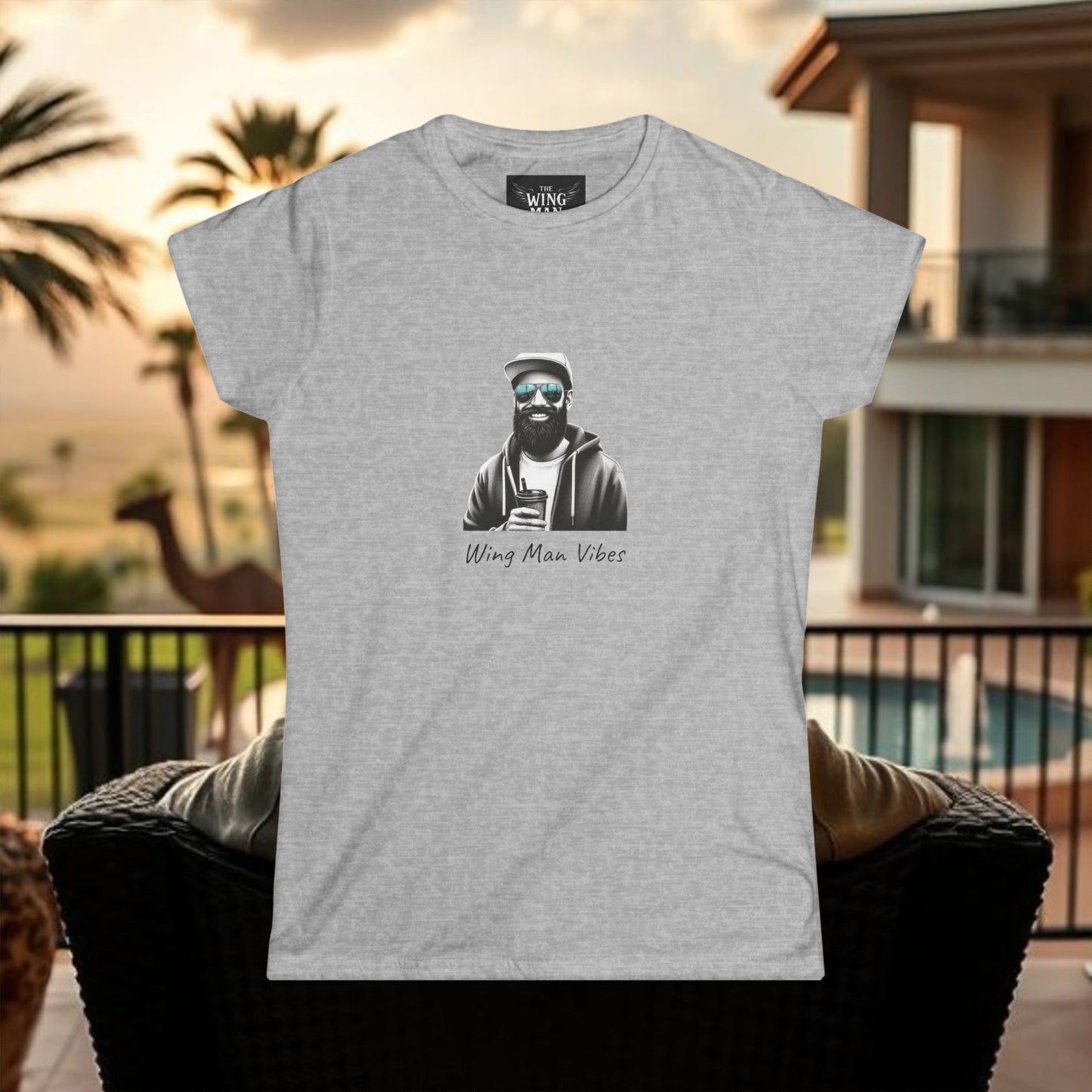 Wing Man Vibes Women's Softstyle Tee - Chill Vibes for Everyday Comfort, Graphic Tee, Casual Wear, Gift for Her, Summer Style, Inspirational Fashion