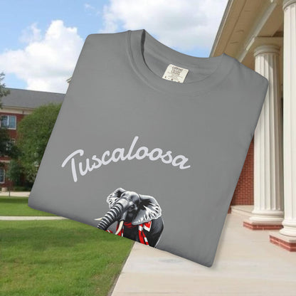 Tuscaloosa Elephant T-Shirt — University Pride Vintage Campus Tee, Soft-Style, Perfect T-Shirt for Gameday and the Tailgate