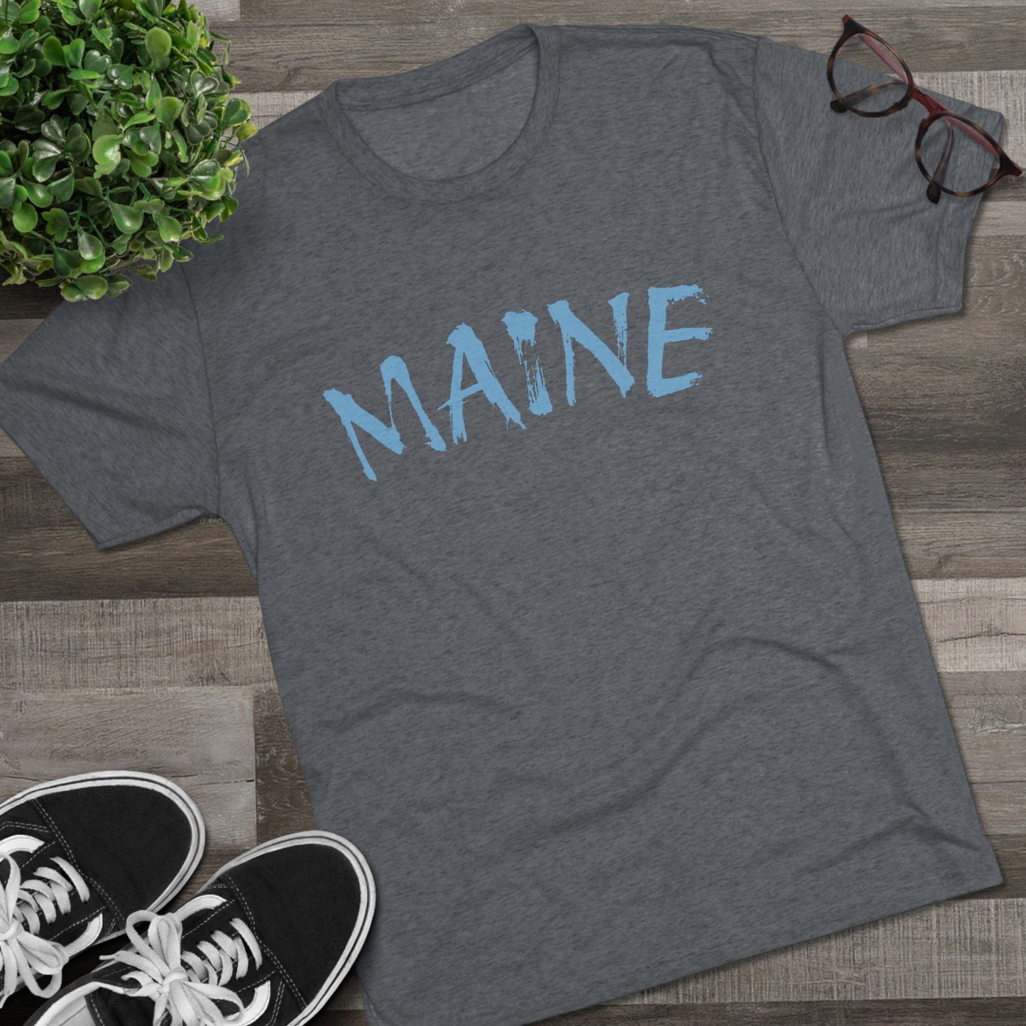 Maine Bear Paw Tee — Coastal State Graphic T-Shirt, Tri-Blend, Ultra Soft T-Shirt, Perfect for Gameday