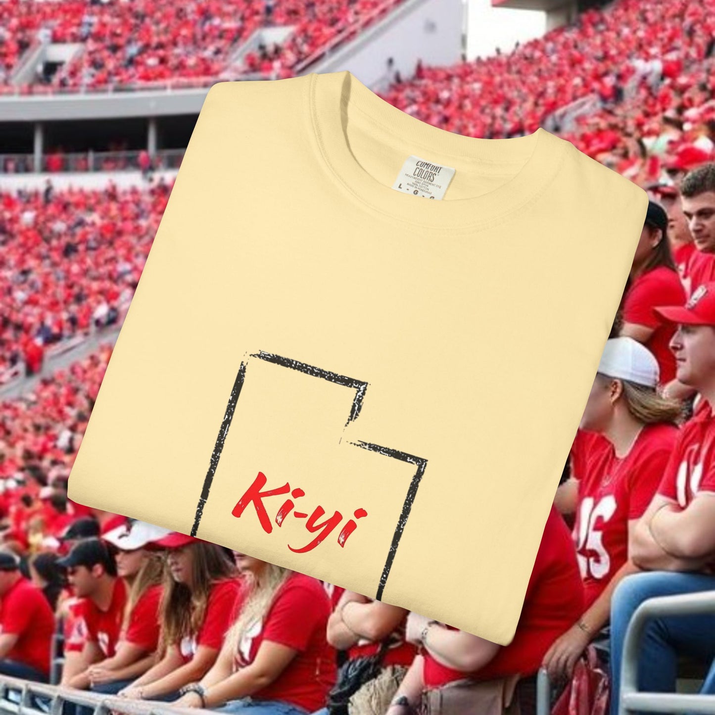 Ki-yi Unisex Garment-Dyed T-shirt, Artistic Tee, Casual Wear, Gift for Friends, Unique Fashion, Everyday Comfort