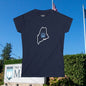 Maine Bear Paw Women's Tee, Gift for Maine Fans, Casual T-Shirt, Hiking Apparel, Gameday Gear