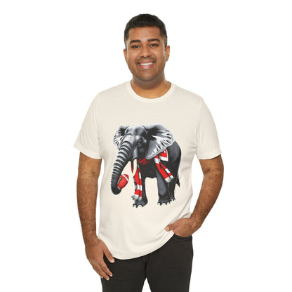 Elephant Graphic Tee — Cute Elephant Wearing Scarf T-Shirt