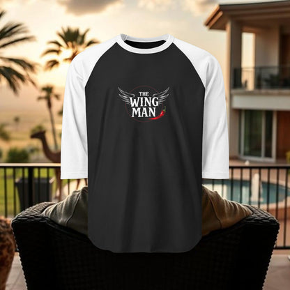 Unisex Wing Man Raglan Shirt, Cool Casual Tee, Gift for Friends, Sports Shirt, Party Wear, Fun Gift Idea
