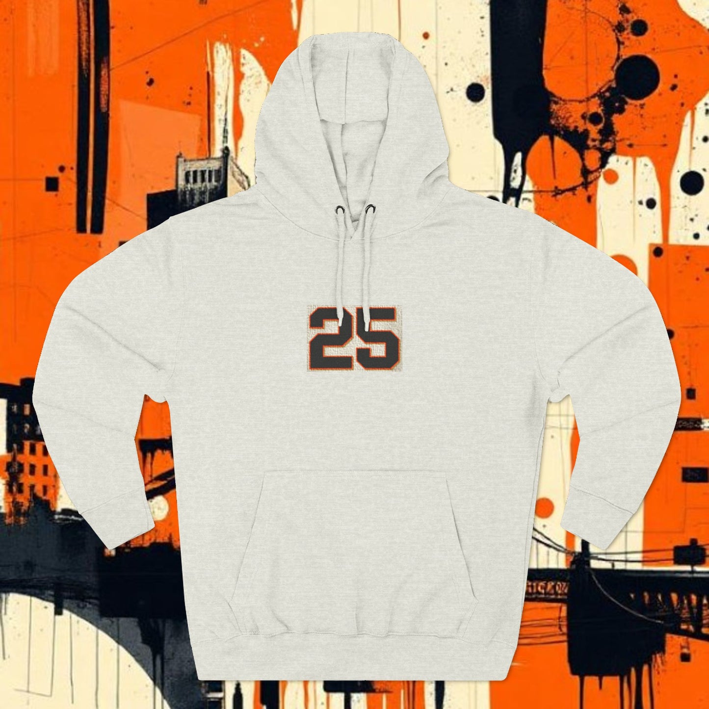 Giants Fans Fleece Hoodie with Number 25 Design - Perfect for Sports Fans, Everyday Wear, Gym, Giants Games
