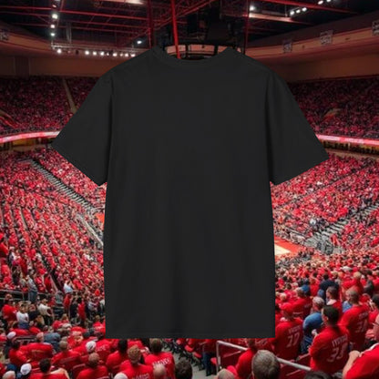 Raleigh Paw Print Unisex Softstyle T-Shirt, Fan Gear, College Spirit Wear, Game Day Apparel, Unique Gift for Students