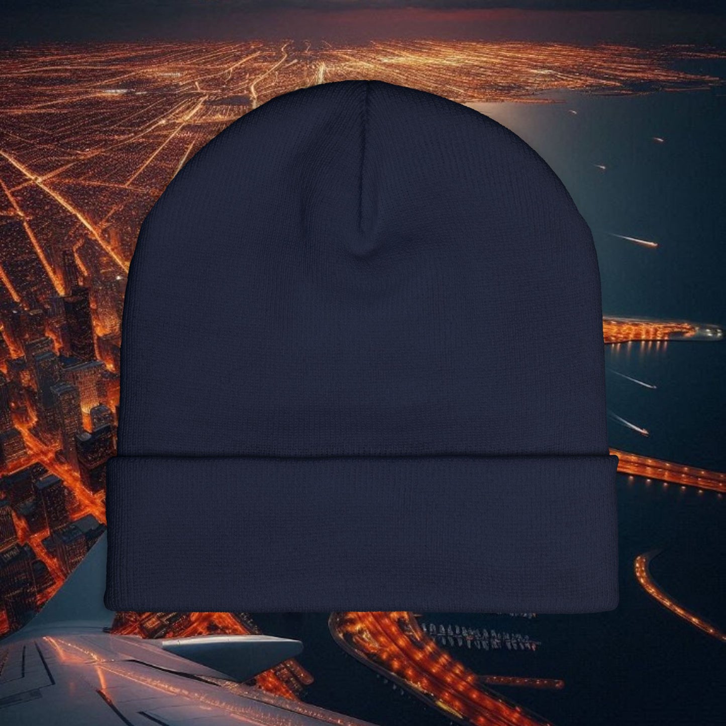 Bear Down Beanie Hat, Cozy Winter Hat, Gamedays in Chicago, Winter Knit Beanie