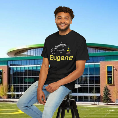 Eugene Saturdays T-Shirt | Unisex Garment-Dyed Tee for Gametime, College Spirit, Graduation, Tailgating, Oregon Fans