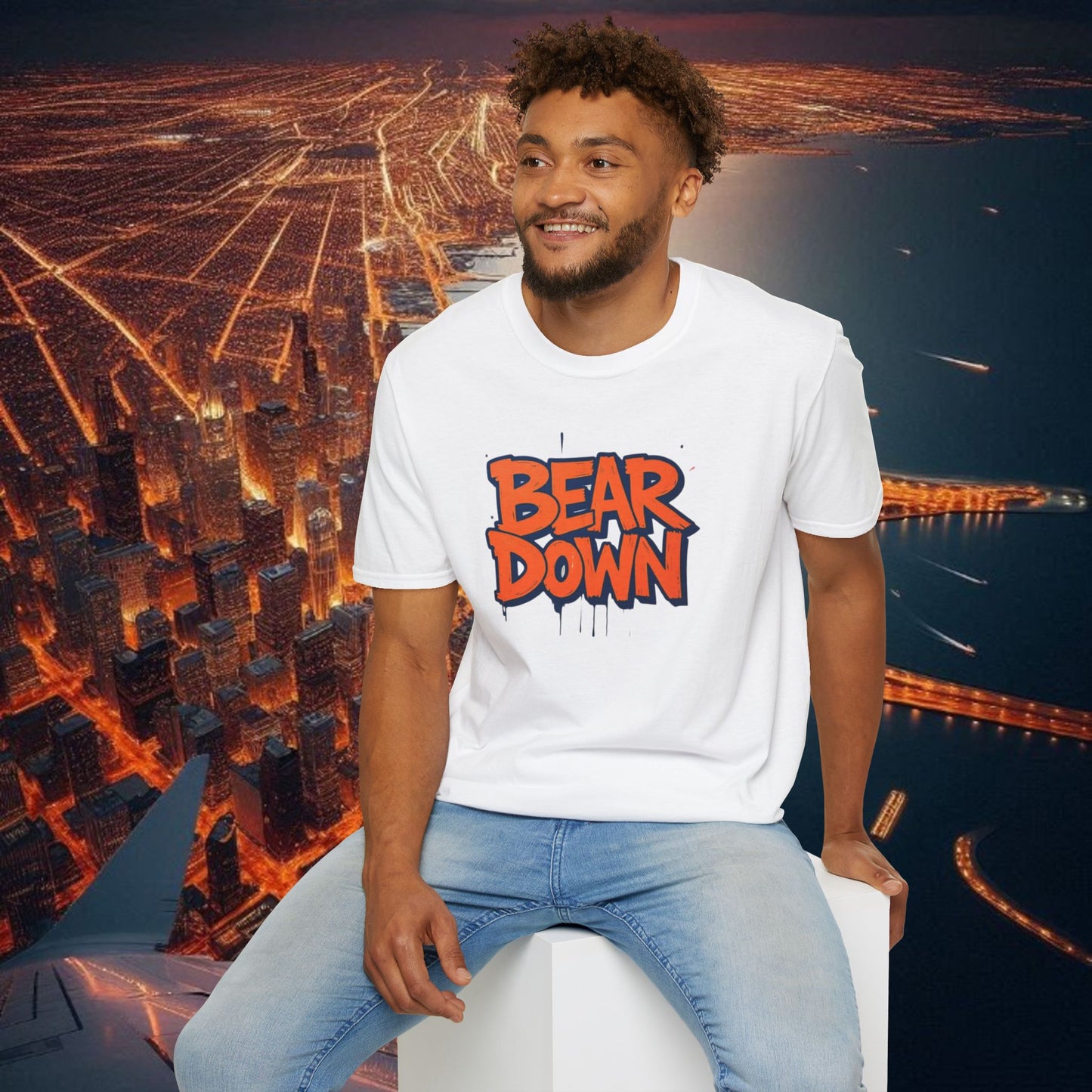 Bear Down Unisex Graphic T-Shirt - Bear Down Design, Casual Wear, Streetwear, Gift for Football Fans, Trendy Everyday Tee