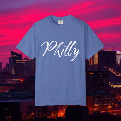 Philly Script T-Shirt — Handwritten City Pride Tee, Ultra Soft and Comfortable T-Shirt for any gameday.