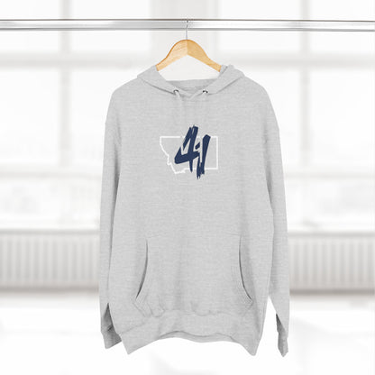 Montana '41' Outline Hoodie — Rustic State Pride Fleece Pullover