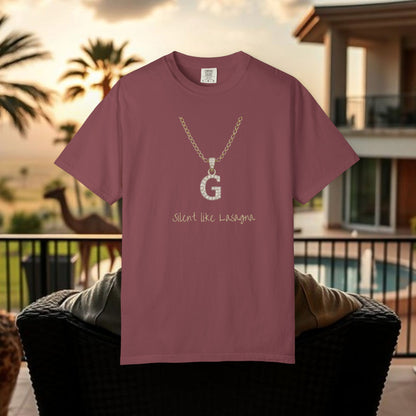 Silent Like Lasagna Graphic T-shirt - Casual Vibe, Streetwear Style, Unisex Tee, Gift for Him/Her, Perfect for Concerts