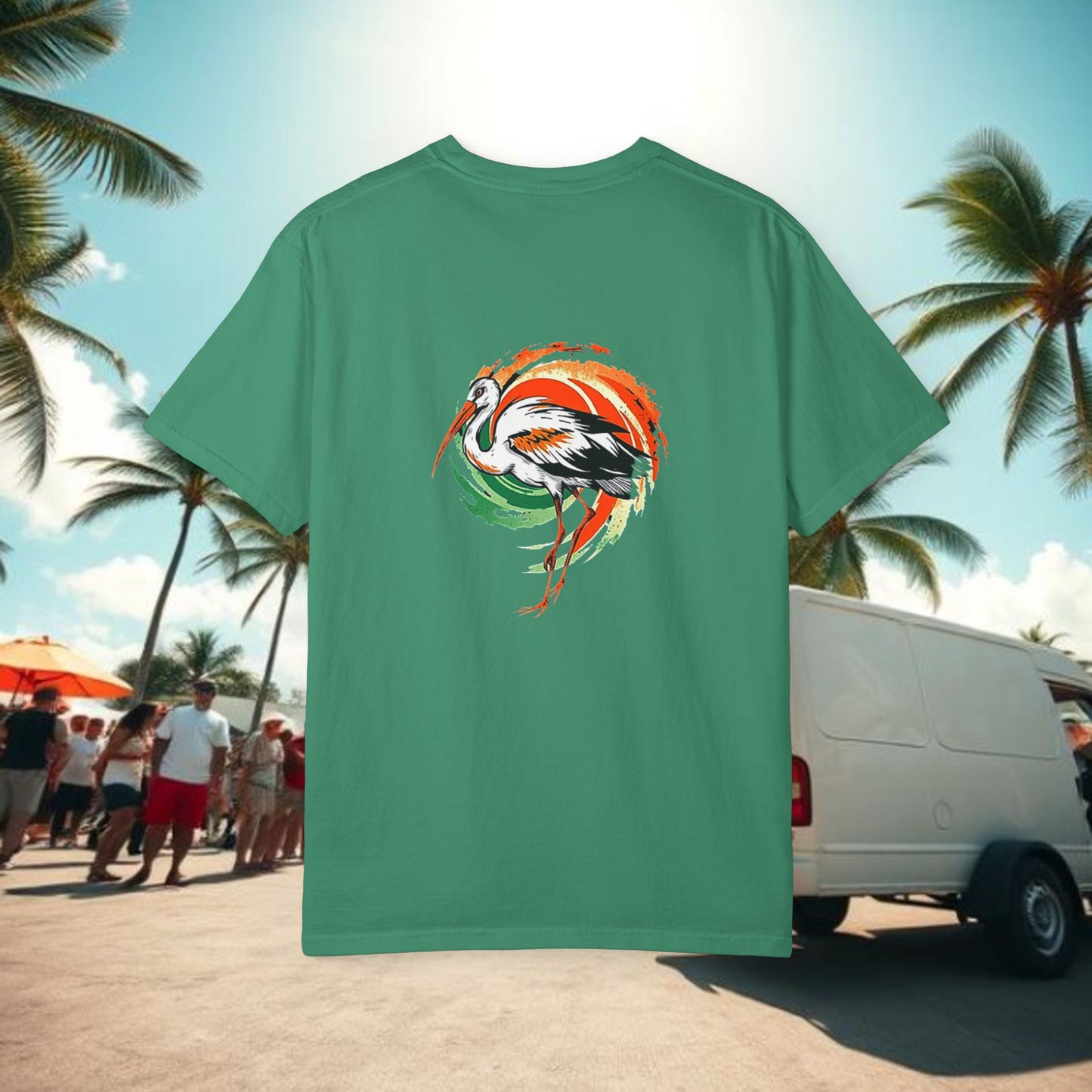 Miami Vibe Unisex Garment-Dyed T-shirt, Casual Wear, Summer Fashion, Nature Lovers, Beach Party, Gift Idea