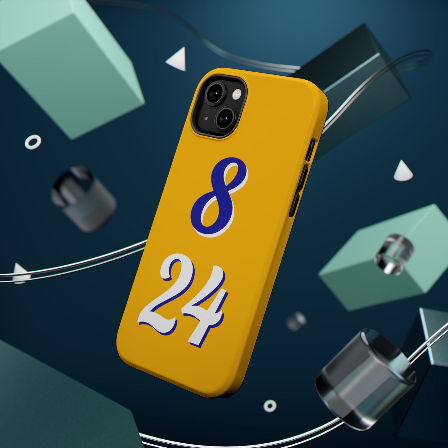 Vibrant Sports Phone Case, 8 24 Tribute, Impact-Resistant Case, Gift for Basketball Fans, Durable Phone Cover, Summer Vibe, Celebration