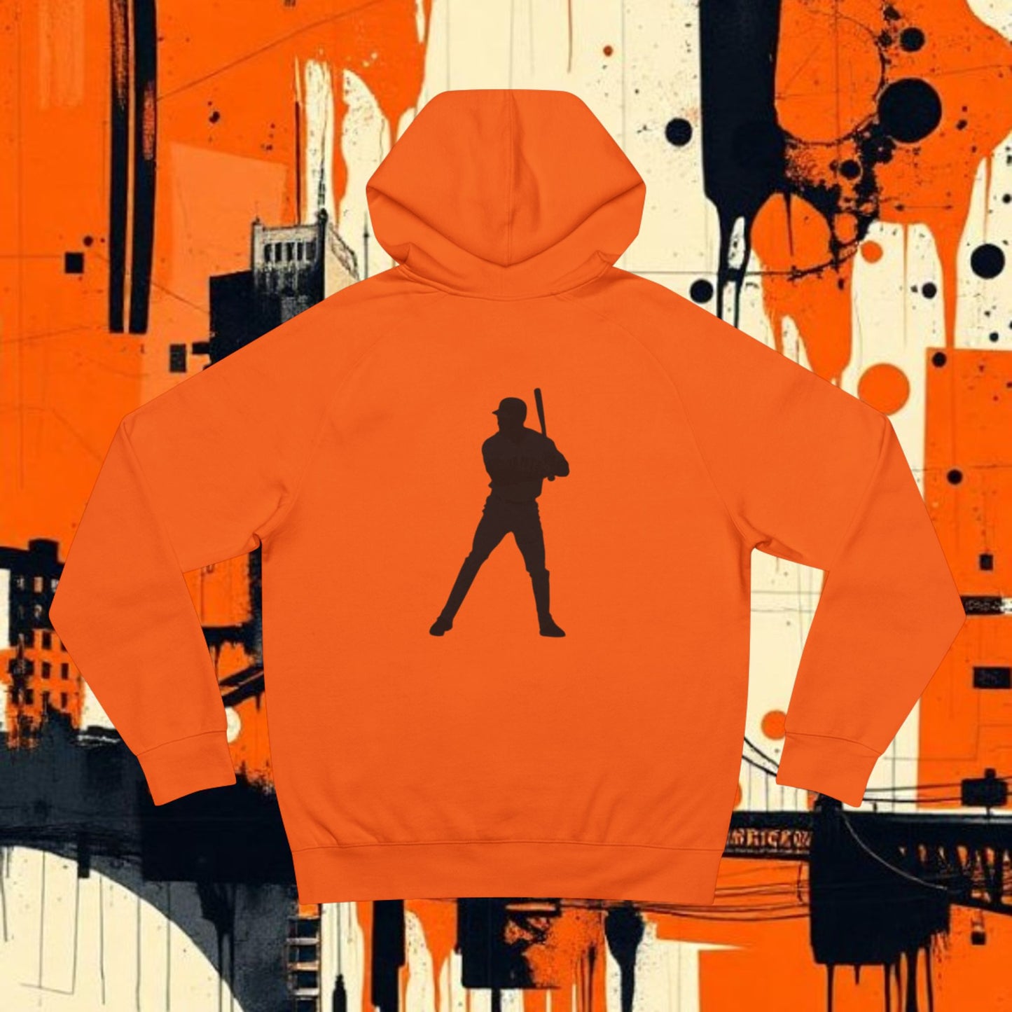 Baseball Batter Graphic Hoodie — Baseball Silhouette Logo Pullover