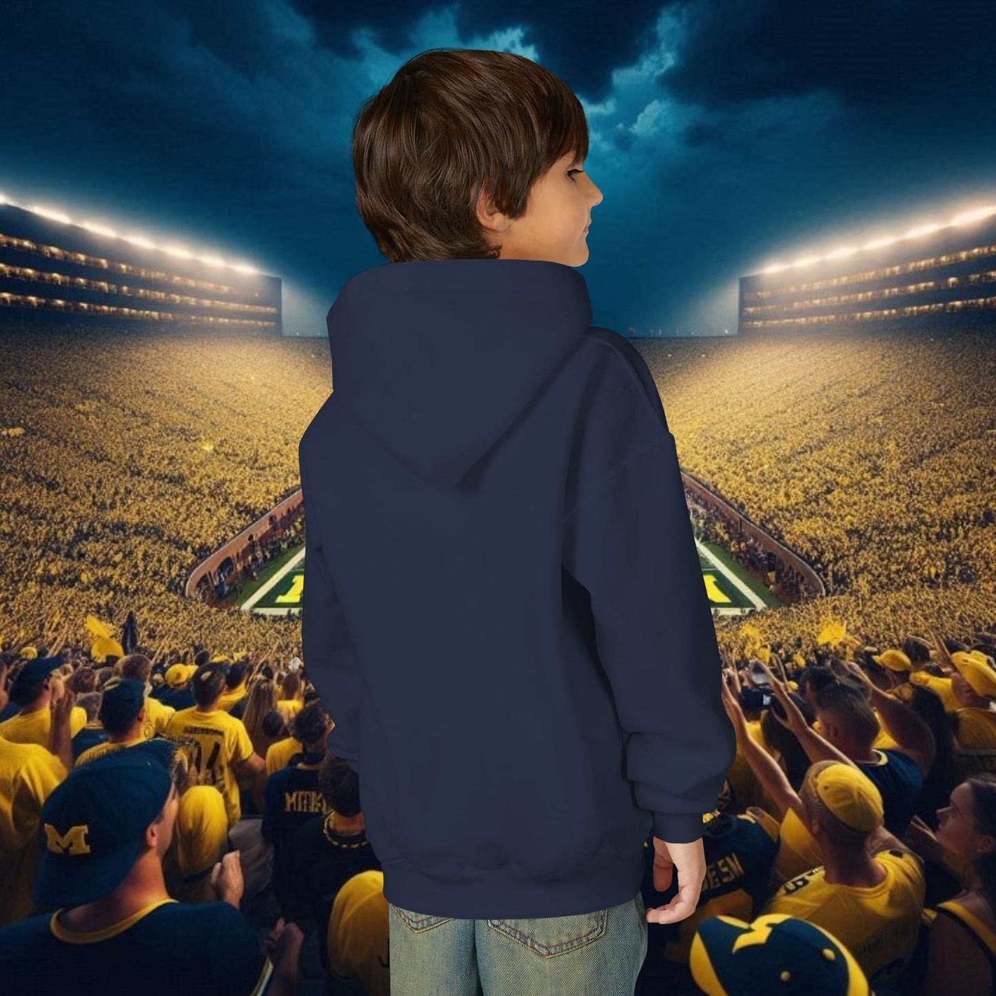 Youth College Spirit Hoodie, Perfect for Game Days, Sports Events, Team Spirit, School Pride, Outdoor Activities