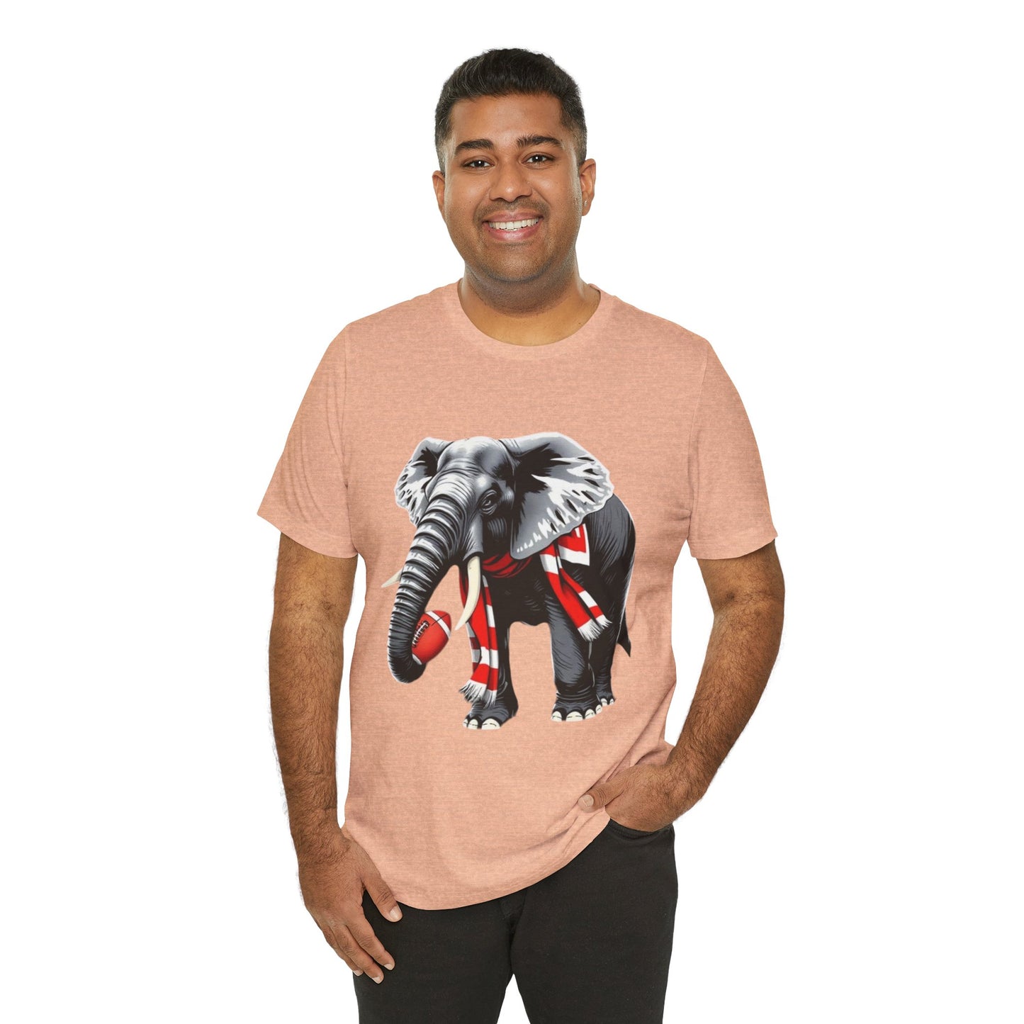 Elephant Graphic Tee — Cute Elephant Wearing Scarf T-Shirt