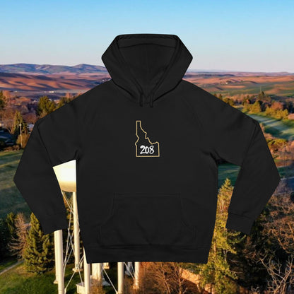 Idaho 208 Unisex Supply Hoodie, Casual Wear, Fun Gift, Cozy Fashion, Outdoor Hoodie, State Pride Apparel
