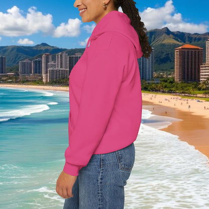 Hawaiian Hooded Sweatshirt with Floral Haka Design, Casual Wear, Beach Outfit, Gift for Dancers, Athletes, Summer Vibes