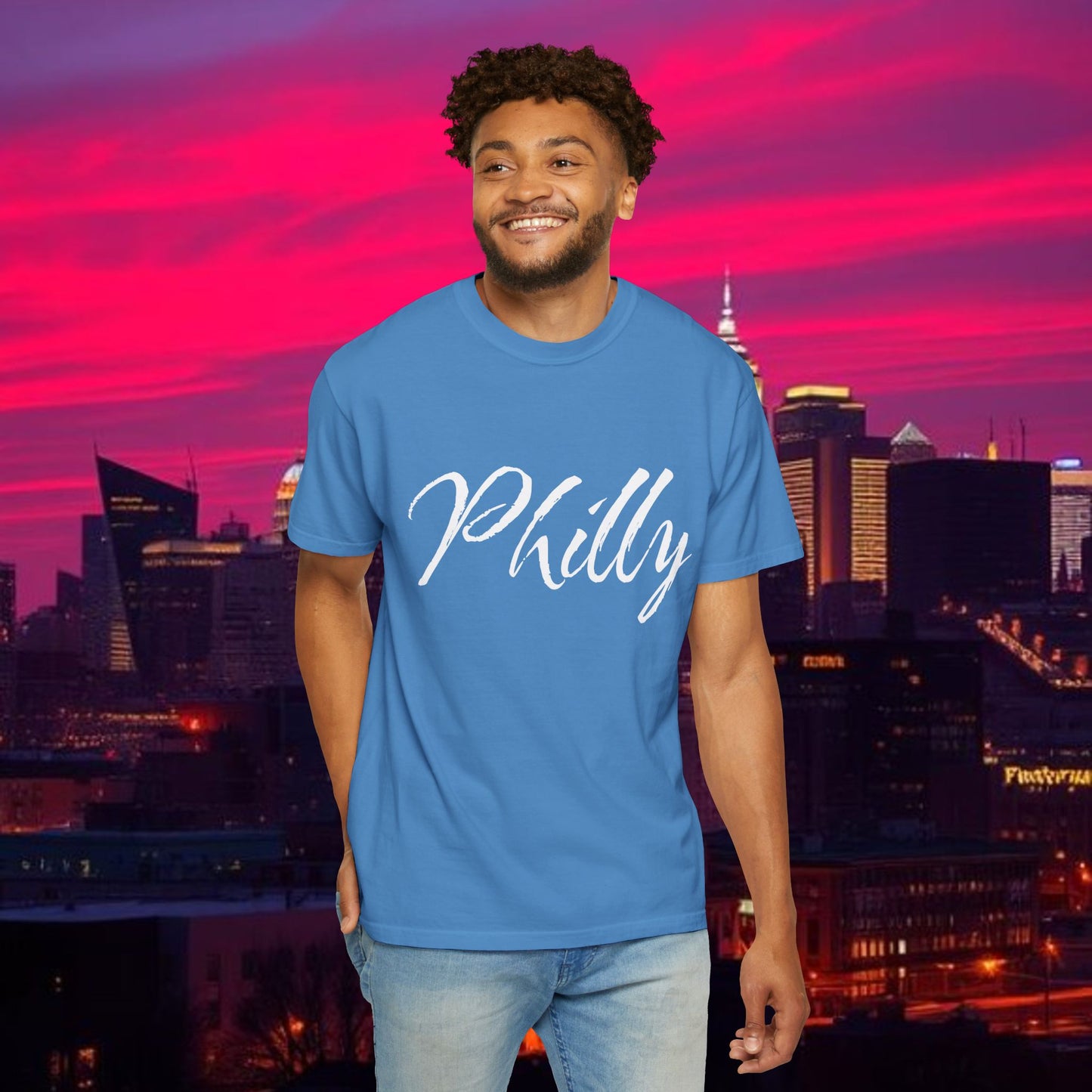 Philly Script T-Shirt — Handwritten City Pride Tee, Ultra Soft and Comfortable T-Shirt for any gameday.