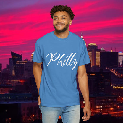 Philly Script T-Shirt — Handwritten City Pride Tee, Ultra Soft and Comfortable T-Shirt for any gameday.